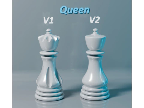 Elite Chess Pieces Set 3D Print Model