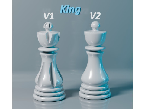 Elite Chess Pieces Set 3D Print Model