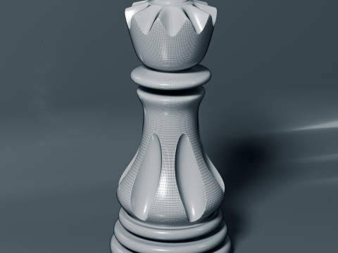 Elite Chess Pieces Set 3D Print Model