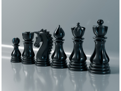 Set di pezzi degli scacchi d'élite Modello di stampa 3D