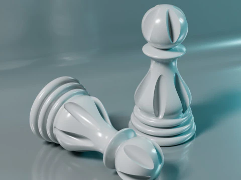Elite Chess Pieces Set 3D Print Model