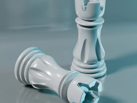 Elite Chess Pieces Set 3D Print Model