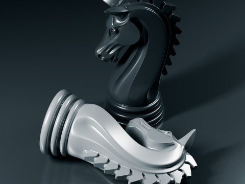 Set di pezzi degli scacchi d'élite Modello di stampa 3D