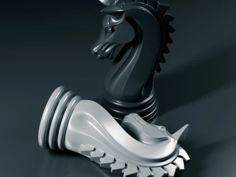 Elite Chess Pieces Set 3D Print Model