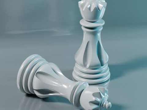 Set di pezzi degli scacchi d'élite Modello di stampa 3D