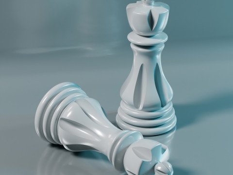 Set di pezzi degli scacchi d'élite Modello di stampa 3D