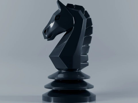 Unique Chess Pieces Set 3D Print Model