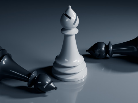 Benzersiz Satranç Taşları Seti 3D Baskı Modeli