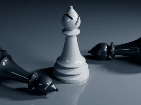 Unique Chess Pieces Set 3D Print Model