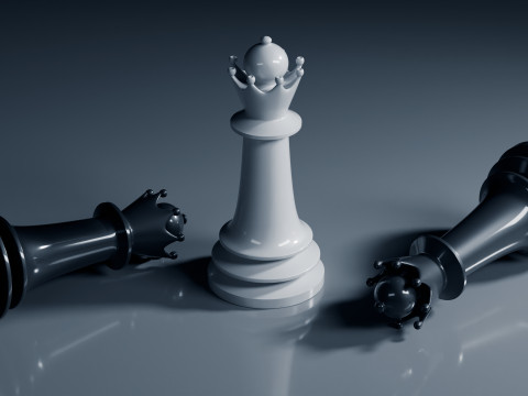 Benzersiz Satranç Taşları Seti 3D Baskı Modeli