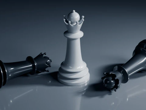 Unique Chess Pieces Set 3D Print Model