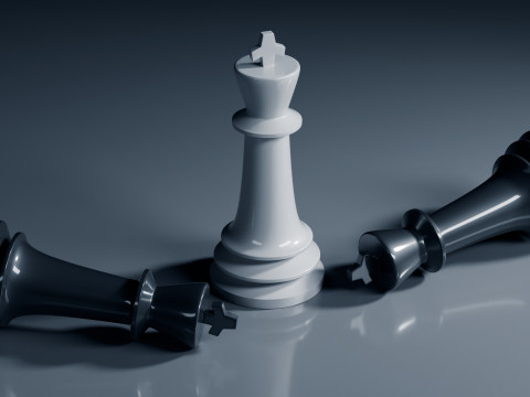 Benzersiz Satranç Taşları Seti 3D Baskı Modeli