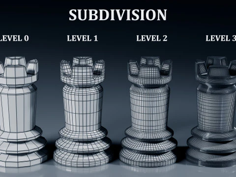 Unique Chess Pieces Set 3D Print Model