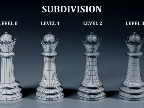Benzersiz Satranç Taşları Seti 3D Baskı Modeli