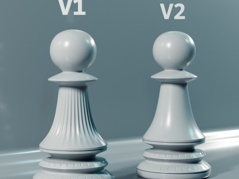 Dragons Knight Schachfiguren-Set 3D Druckmodell