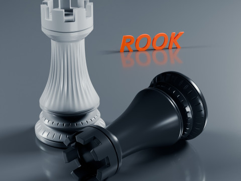 Dragons Knight Schachfiguren-Set 3D Druckmodell