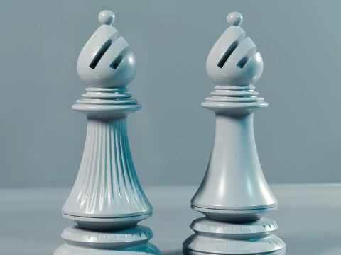 Dragons Knight Chess Pieces Set 3D Print Model