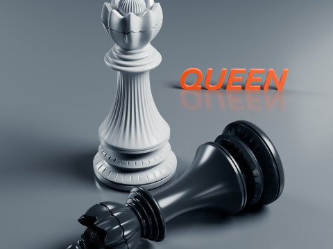 Dragons Knight Schachfiguren-Set 3D Druckmodell