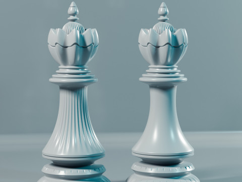 Dragons Knight Schachfiguren-Set 3D Druckmodell