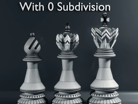 Dragons Knight Chess Pieces Set 3D Print Model