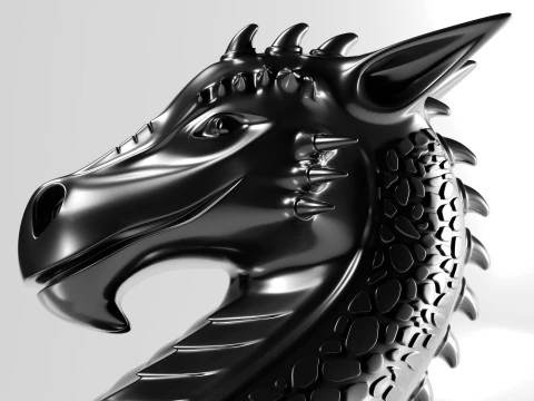 Dragons Knight Chess Pieces Set 3D Print Model