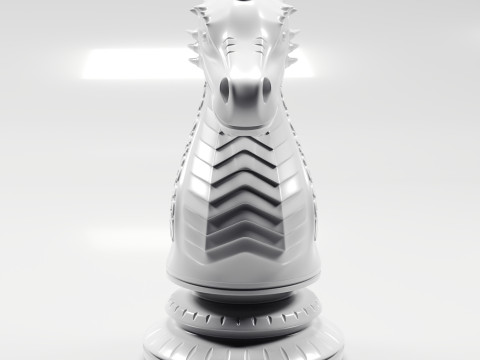 Dragons Knight Schachfiguren-Set 3D Druckmodell