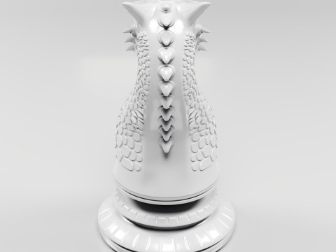 Dragons Knight Schachfiguren-Set 3D Druckmodell