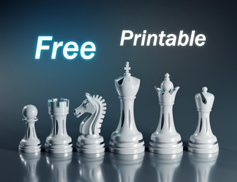 Juego de piezas de ajedrez gratis Modelo de impresión 3D .c4d .max .obj .3ds .fbx .stl .blend
