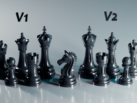 Juego de piezas de ajedrez gratis Modelo de impresión 3D