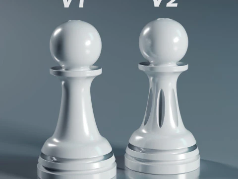 Бесплатный набор шахматных фигур 3D Принт Модель