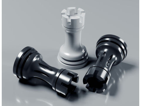 Juego de piezas de ajedrez gratis Modelo de impresión 3D