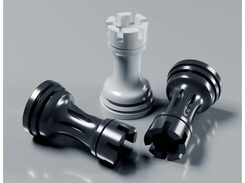 Бесплатный набор шахматных фигур 3D Принт Модель