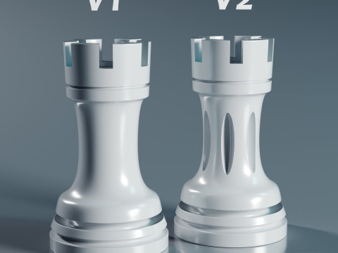 Juego de piezas de ajedrez gratis Modelo de impresión 3D