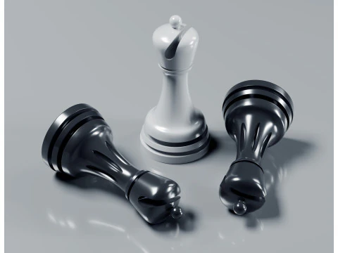 Бесплатный набор шахматных фигур 3D Принт Модель