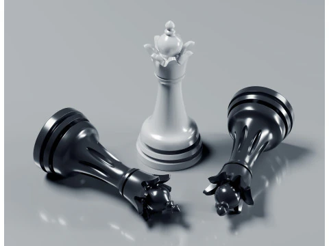 Бесплатный набор шахматных фигур 3D Принт Модель