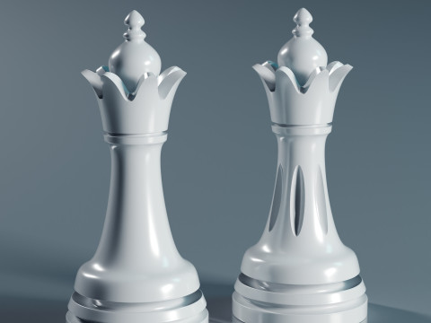 Juego de piezas de ajedrez gratis Modelo de impresión 3D