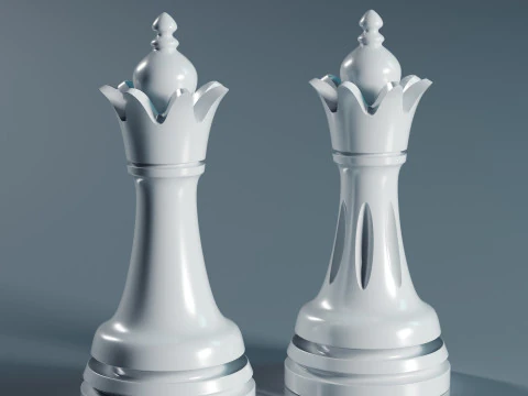 Бесплатный набор шахматных фигур 3D Принт Модель