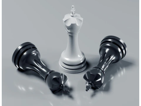 Бесплатный набор шахматных фигур 3D Принт Модель