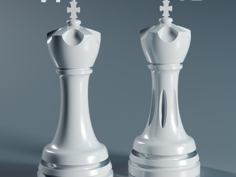 Juego de piezas de ajedrez gratis Modelo de impresión 3D