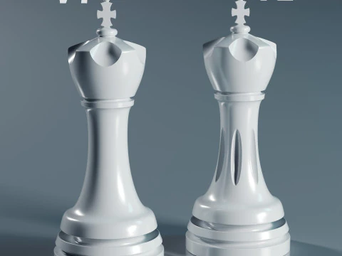 Бесплатный набор шахматных фигур 3D Принт Модель