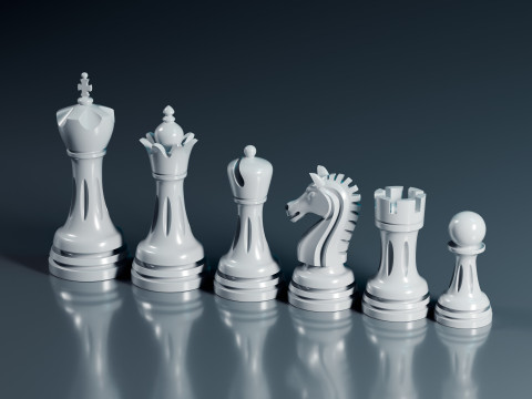 Juego de piezas de ajedrez gratis Modelo de impresión 3D