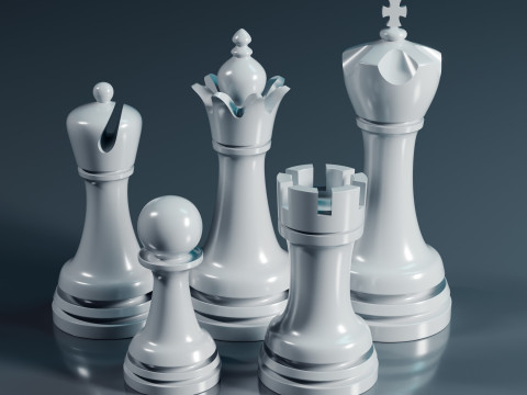 Juego de piezas de ajedrez gratis Modelo de impresión 3D