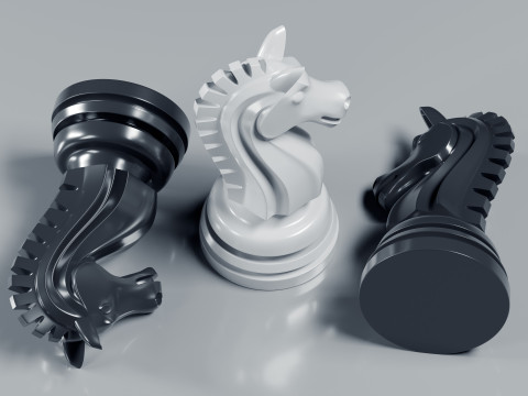 Piezas de caballero de ajedrez gratis Modelo de impresión 3D