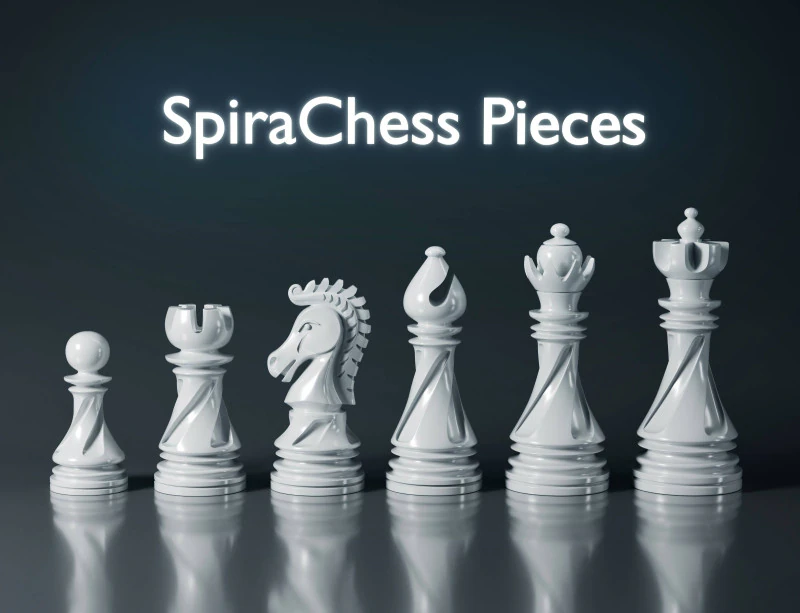 Набор фигур SpiraChess 3D Принт Модель .c4d .max .obj .3ds .fbx .stl .blend