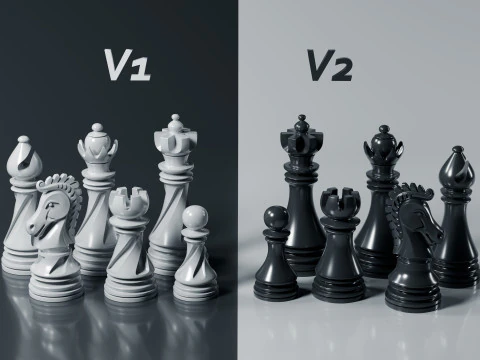 Набор фигур SpiraChess 3D Принт Модель