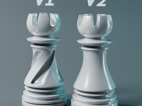 SpiraChess Pieces Set 3D Print Model