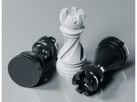 SpiraChess Pieces Set 3D Print Model