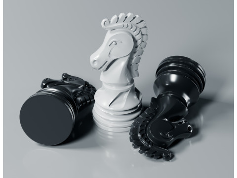 SpiraChess Pieces Set 3D Print Model