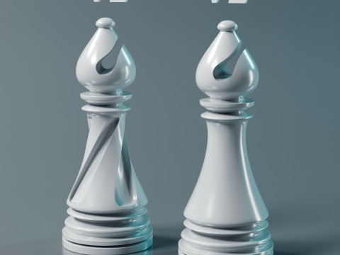 SpiraChess Pieces Set 3D Print Model