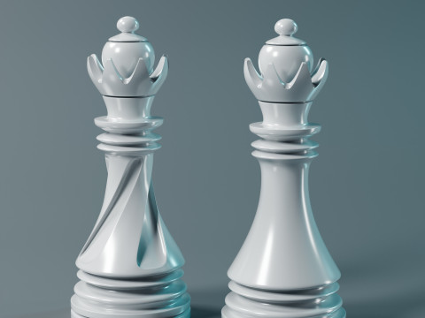 SpiraChess Pieces Set 3D Print Model